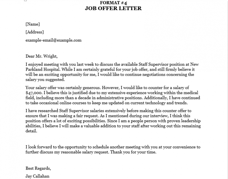 Best 5 Free Job Offer Letter Templates | Format | Samples