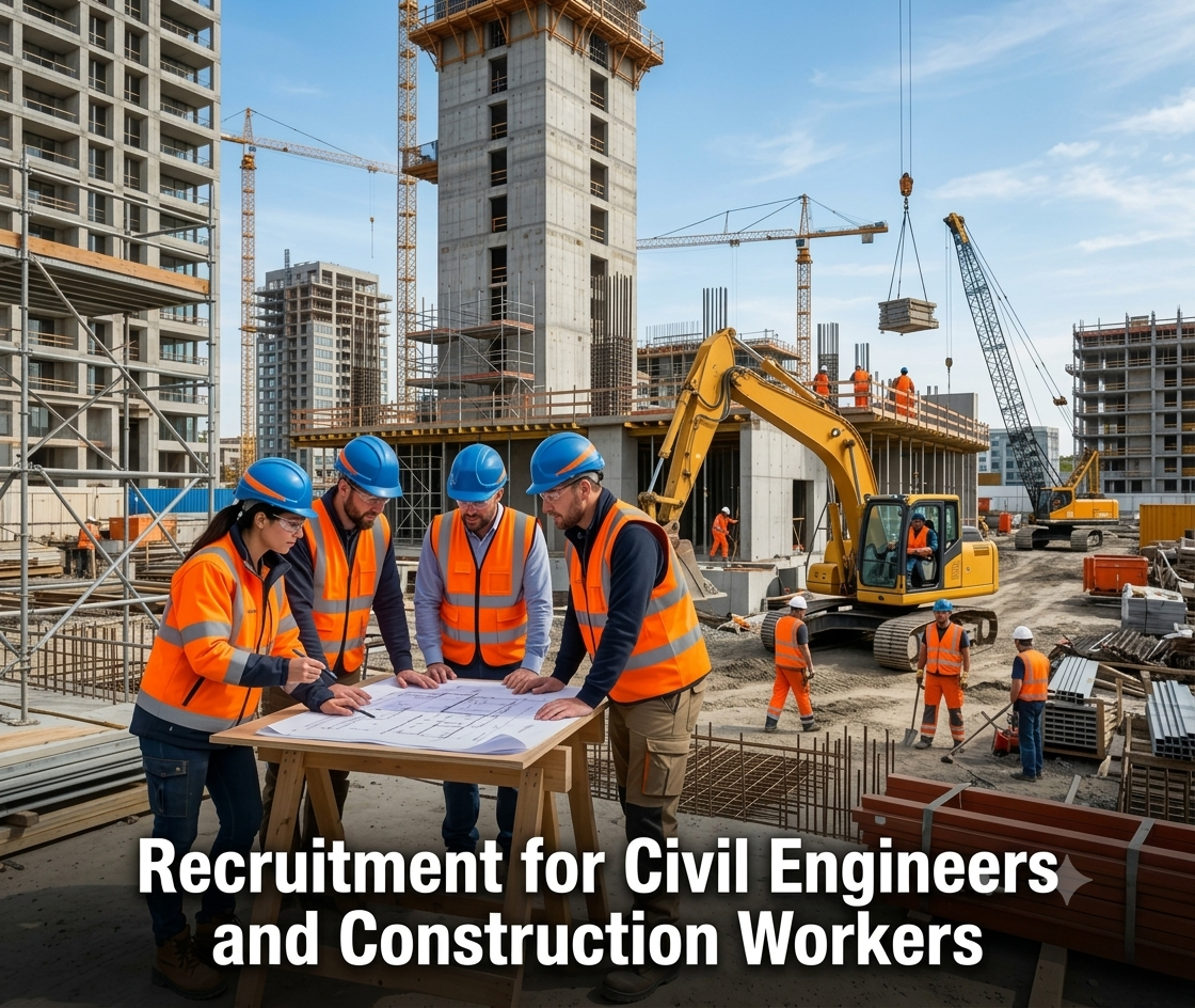 Recruitment for civil engineers and construction workers