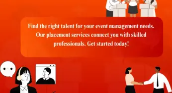 Placement services for event management for employers