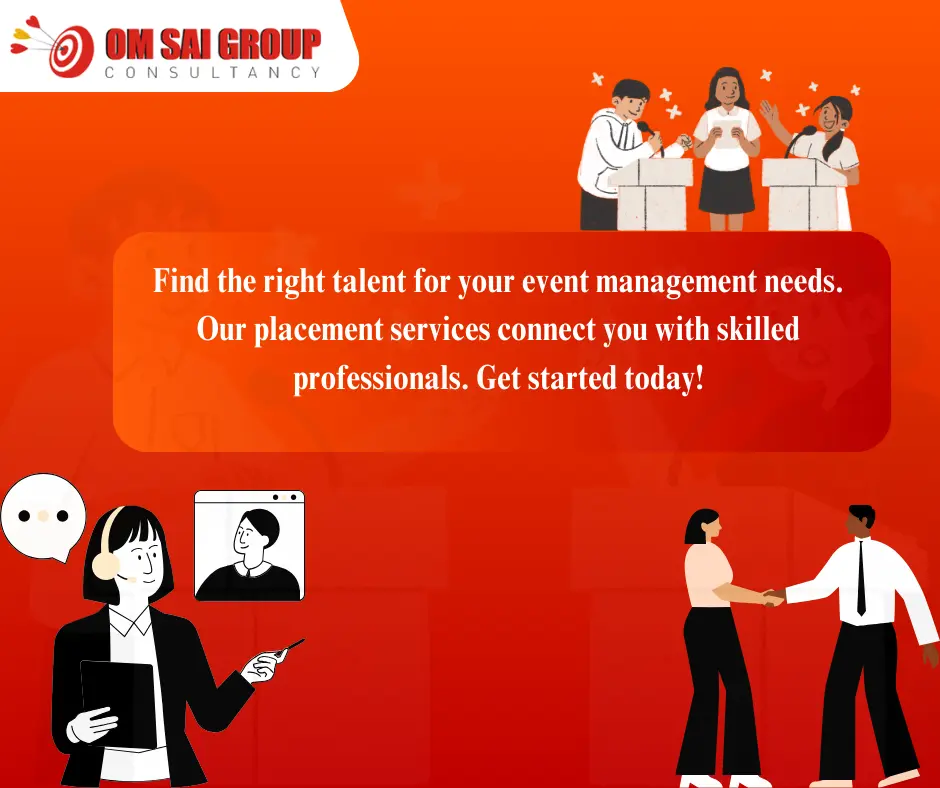 Placement services for event management for employers