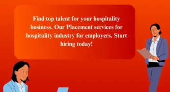 Placement services for hospitality industry for employers