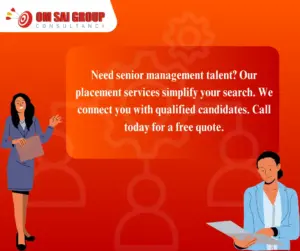 Placement services for senior management staff for employers