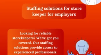 Staffing solutions for store keeper for employers